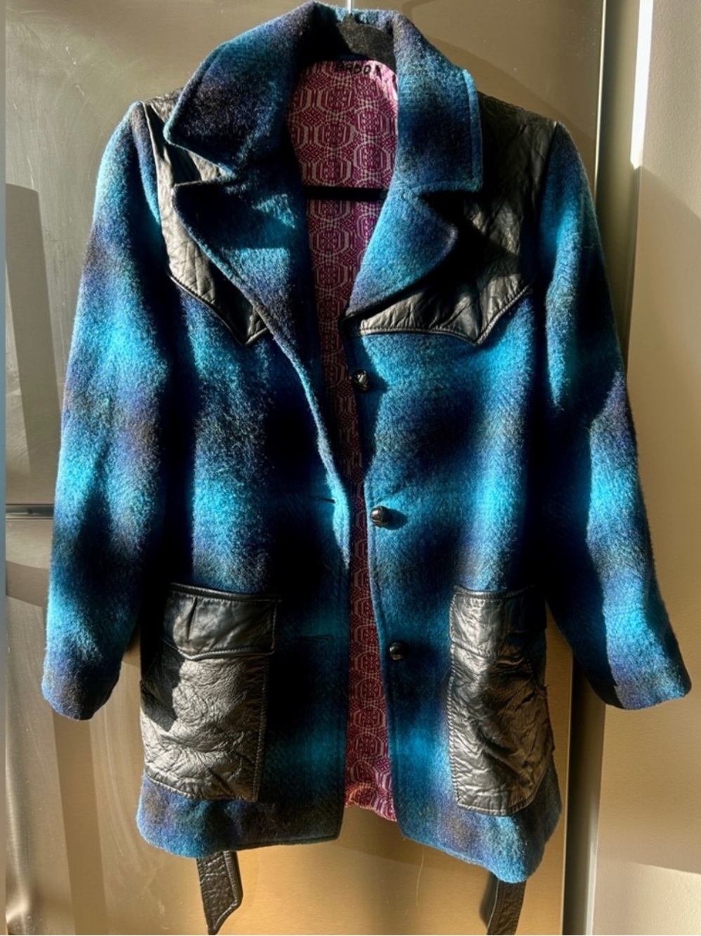 Vintage Trego’s Westwear Wool Leather Western Ranch Coat USA Size 14